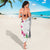 Hawaiian Hibiscus and Art Polynesian Tattoo Sarong White Color