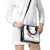 Hawaiian Hibiscus and Art Polynesian Tattoo Shoulder Handbag White Color