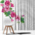 Hawaiian Hibiscus and Art Polynesian Tattoo Window Curtain White Color