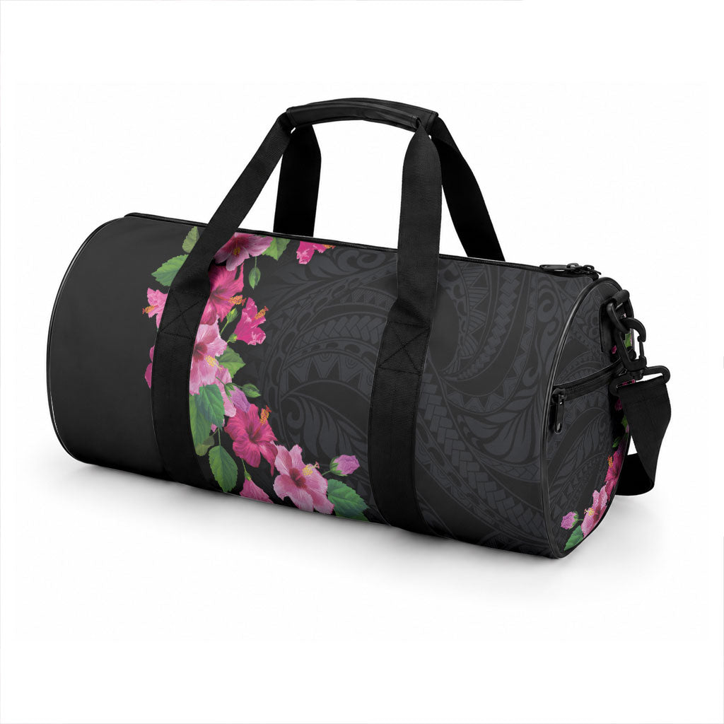 Hawaiian Hibiscus and Art Polynesian Tattoo Duffle Bag