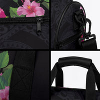 Hawaiian Hibiscus and Art Polynesian Tattoo Duffle Bag