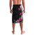 Hawaiian Hibiscus and Art Polynesian Tattoo Lavalava Black Color