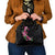 Hawaiian Hibiscus and Art Polynesian Tattoo Shoulder Handbag Black Color