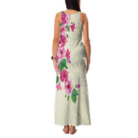 Hawaiian Hibiscus and Art Polynesian Tattoo Family Matching Tank Maxi Dress and Hawaiian Shirt Beige Color LT03 - Polynesian Pride