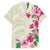 Hawaiian Hibiscus and Art Polynesian Tattoo Hawaiian Shirt Beige Color