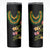 Hawaiian Lei Plumeria and Tropical Leaves Skinny Tumbler Watercolor Style
