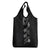 Hawaiian Lei Plumeria and Tropical Leaves Grocery Bag Watercolor Style-Grayscale