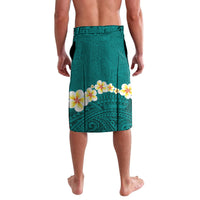 Hawaii Turtle Plumeria Flower Lavalava Polynesian Pattern Turquoise Color