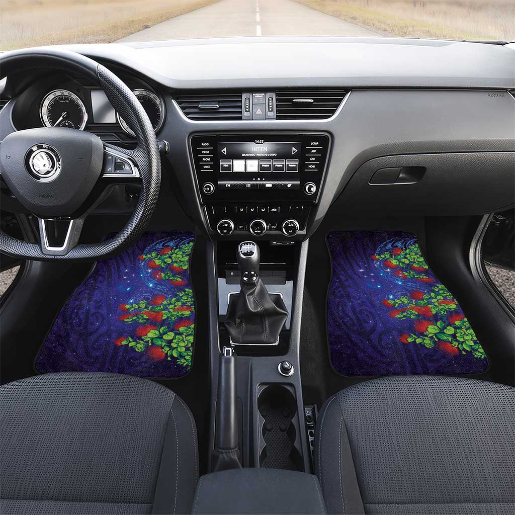 Matariki New Zealand Maori and Pohutukawa Car Mats Galaxy Blue Sky Style