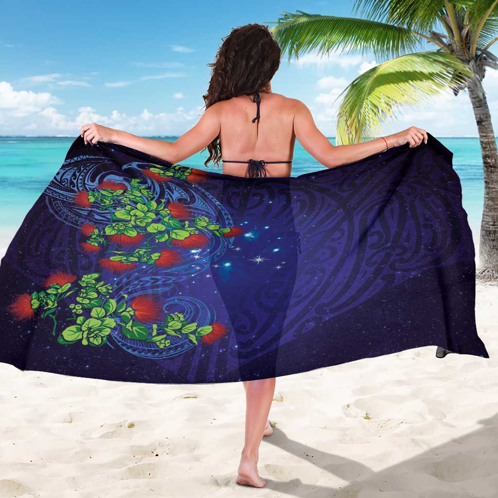 Matariki New Zealand Maori and Pohutukawa Sarong Galaxy Blue Sky Style