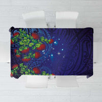 Matariki New Zealand Maori and Pohutukawa Tablecloth Galaxy Blue Sky Style LT03 Blue - Polynesian Pride
