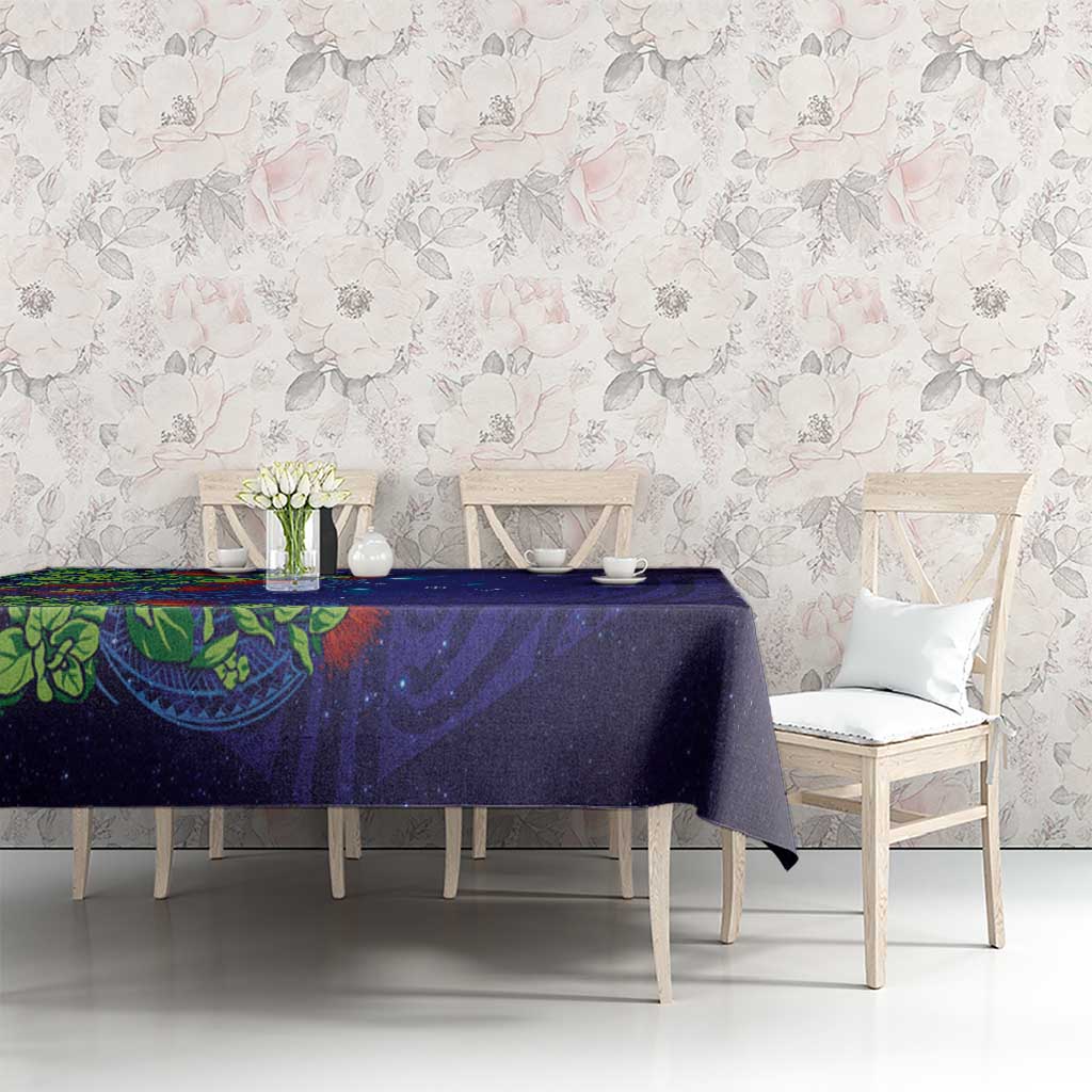 Matariki New Zealand Maori and Pohutukawa Tablecloth Galaxy Blue Sky Style LT03 - Polynesian Pride