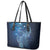 Matariki New Zealand Maori Silver Fern Leather Tote Bag Galaxy Blue Sky Style