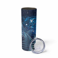 Matariki New Zealand Maori Silver Fern Skinny Tumbler Galaxy Blue Sky Style LT03 - Polynesian Pride
