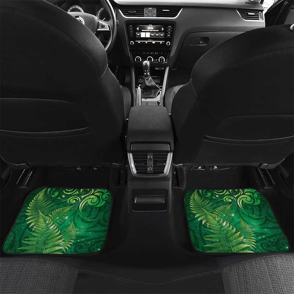 Matariki New Zealand Maori Silver Fern Car Mats Galaxy Green Sky Style