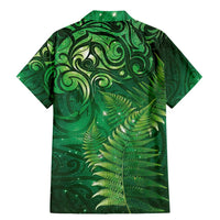 Matariki New Zealand Maori Silver Fern Family Matching Mermaid Dress and Hawaiian Shirt Galaxy Green Sky Style LT03 - Polynesian Pride