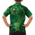 Matariki New Zealand Maori Silver Fern Family Matching Off Shoulder Short Dress and Hawaiian Shirt Galaxy Green Sky Style