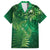 Matariki New Zealand Maori Silver Fern Family Matching Off Shoulder Short Dress and Hawaiian Shirt Galaxy Green Sky Style