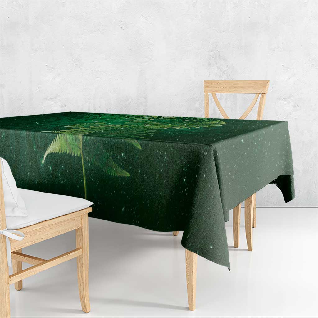 Matariki New Zealand Maori Silver Fern Tablecloth Galaxy Green Sky Style
