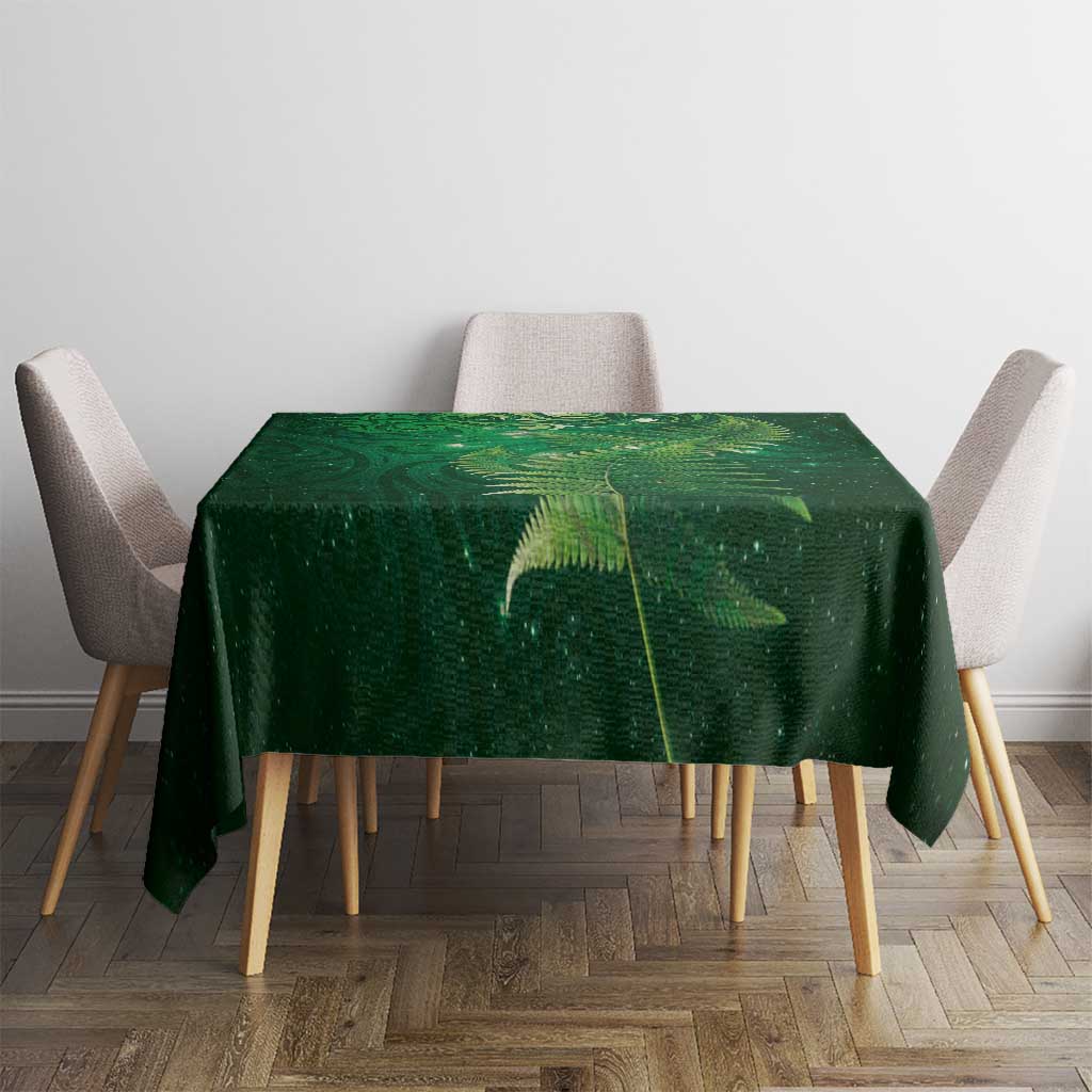 Matariki New Zealand Maori Silver Fern Tablecloth Galaxy Green Sky Style