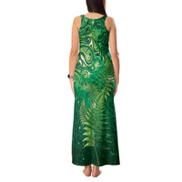 Matariki New Zealand Maori Silver Fern Tank Maxi Dress Galaxy Green Sky Style