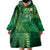 Matariki New Zealand Maori Silver Fern Wearable Blanket Hoodie Galaxy Green Sky Style