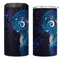 Matariki New Zealand Maori Koru Art Tattoo 4 in 1 Can Cooler Tumbler New Year Galaxy Blue Sky Style LT03 One Size: 16 oz Blue - Polynesian Pride