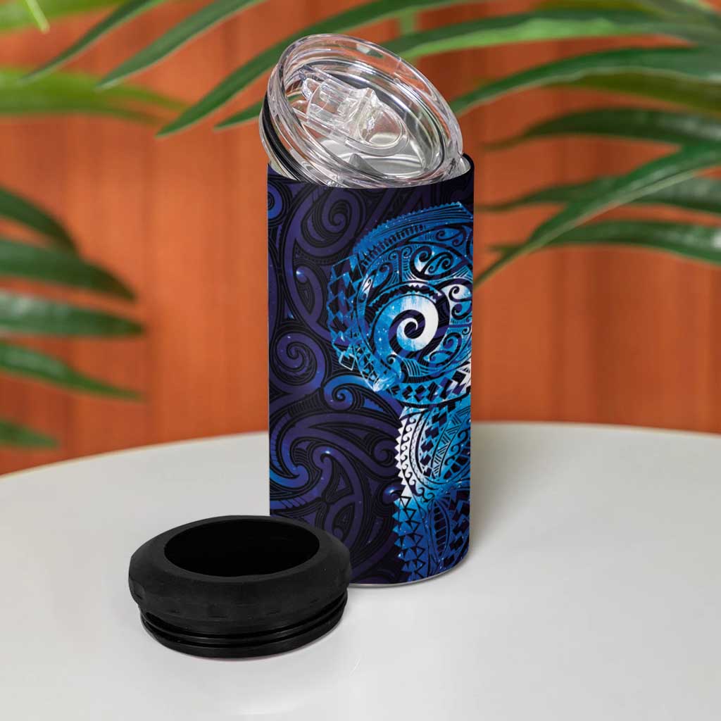 Matariki New Zealand Maori Koru Art Tattoo 4 in 1 Can Cooler Tumbler New Year Galaxy Blue Sky Style LT03 - Polynesian Pride