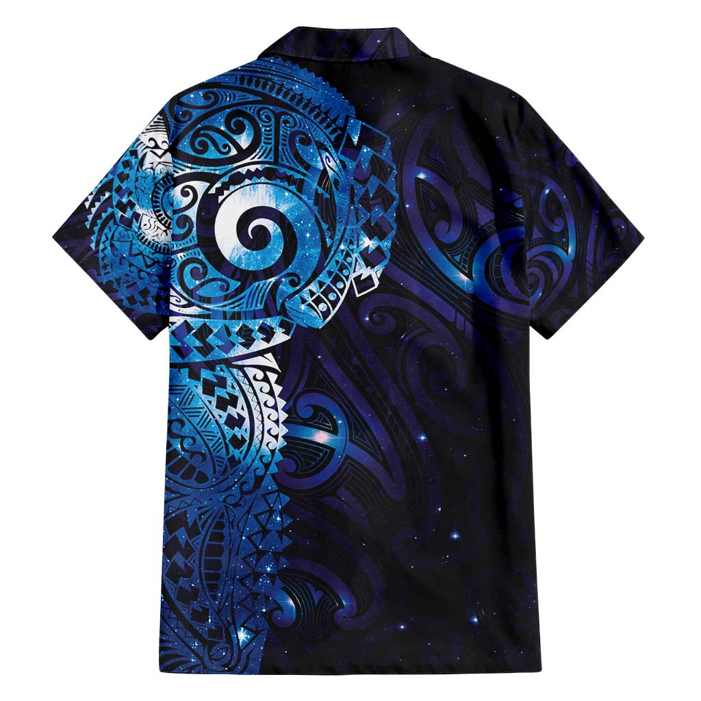 Matariki New Zealand Maori Koru Art Tattoo Family Matching Summer Maxi Dress and Hawaiian Shirt New Year Galaxy Blue Sky Style LT03 - Polynesian Pride