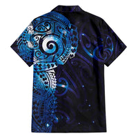 Matariki New Zealand Maori Koru Art Tattoo Family Matching Summer Maxi Dress and Hawaiian Shirt New Year Galaxy Blue Sky Style LT03 - Polynesian Pride