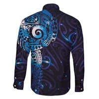 Matariki New Zealand Maori Koru Art Tattoo Family Matching Tank Maxi Dress and Hawaiian Shirt New Year Galaxy Blue Sky Style LT03 - Polynesian Pride