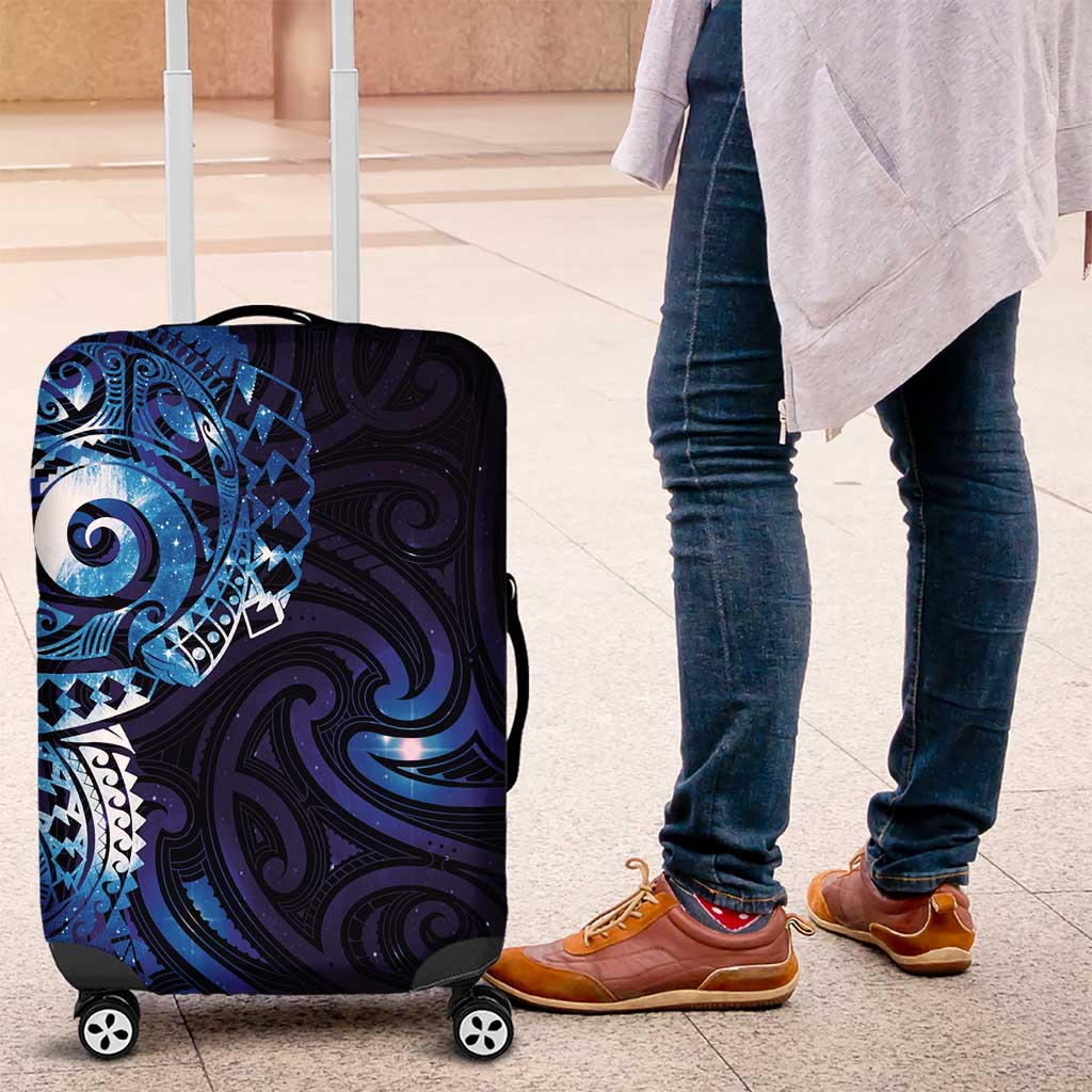 Matariki New Zealand Maori Koru Art Tattoo Luggage Cover New Year Galaxy Blue Sky Style LT03 Blue - Polynesian Pride