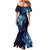 Matariki New Zealand Maori Koru Art Tattoo Mermaid Dress New Year Galaxy Blue Sky Style
