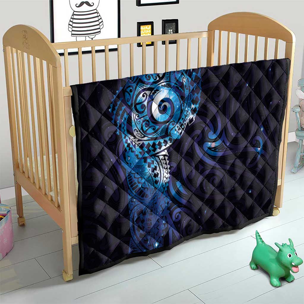 Matariki New Zealand Maori Koru Art Tattoo Quilt New Year Galaxy Blue Sky Style