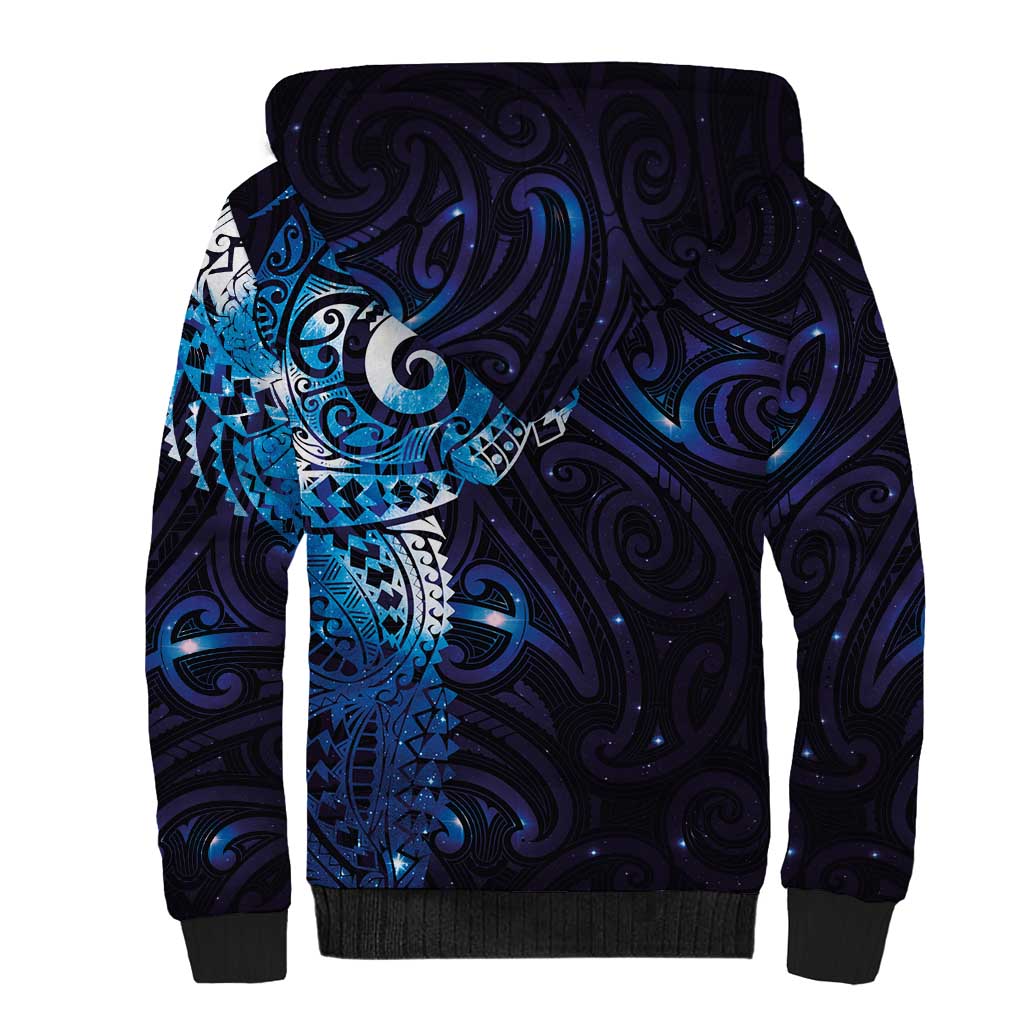 Matariki New Zealand Maori Koru Art Tattoo Sherpa Hoodie New Year Galaxy Blue Sky Style LT03 - Polynesian Pride