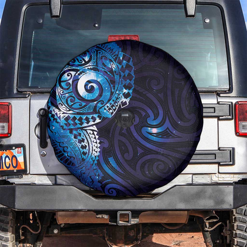 Matariki New Zealand Maori Koru Art Tattoo Spare Tire Cover New Year Galaxy Blue Sky Style LT03 Blue - Polynesian Pride