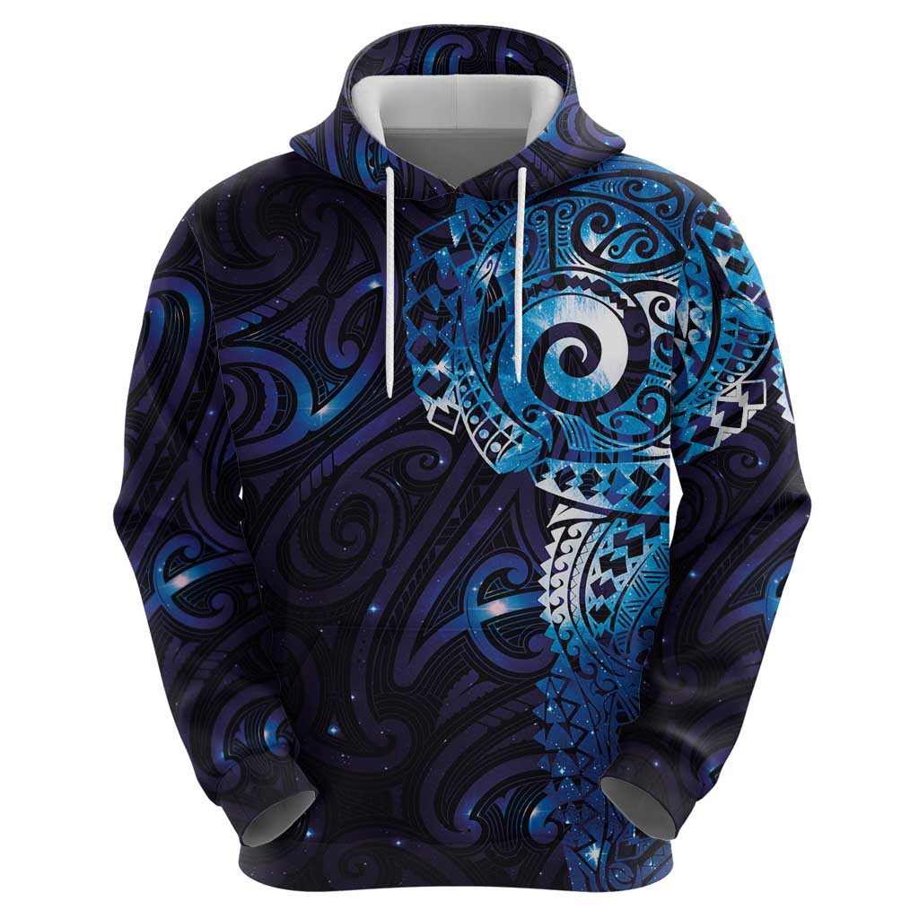 Matariki New Zealand Maori Koru Art Tattoo Zip Hoodie New Year Galaxy Blue Sky Style LT03 - Polynesian Pride