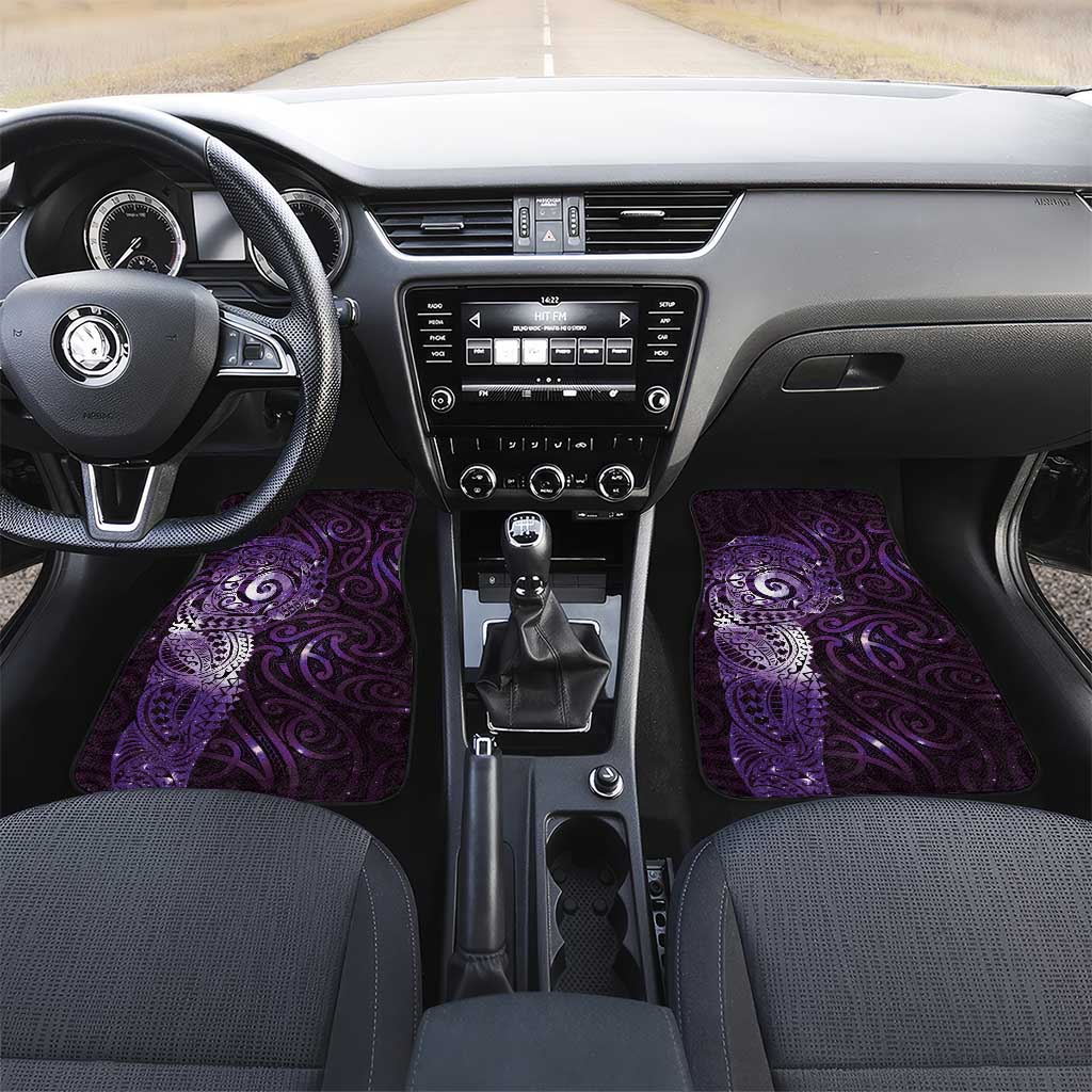 Matariki New Zealand Maori Koru Art Tattoo Car Mats New Year Galaxy Purple Sky Style