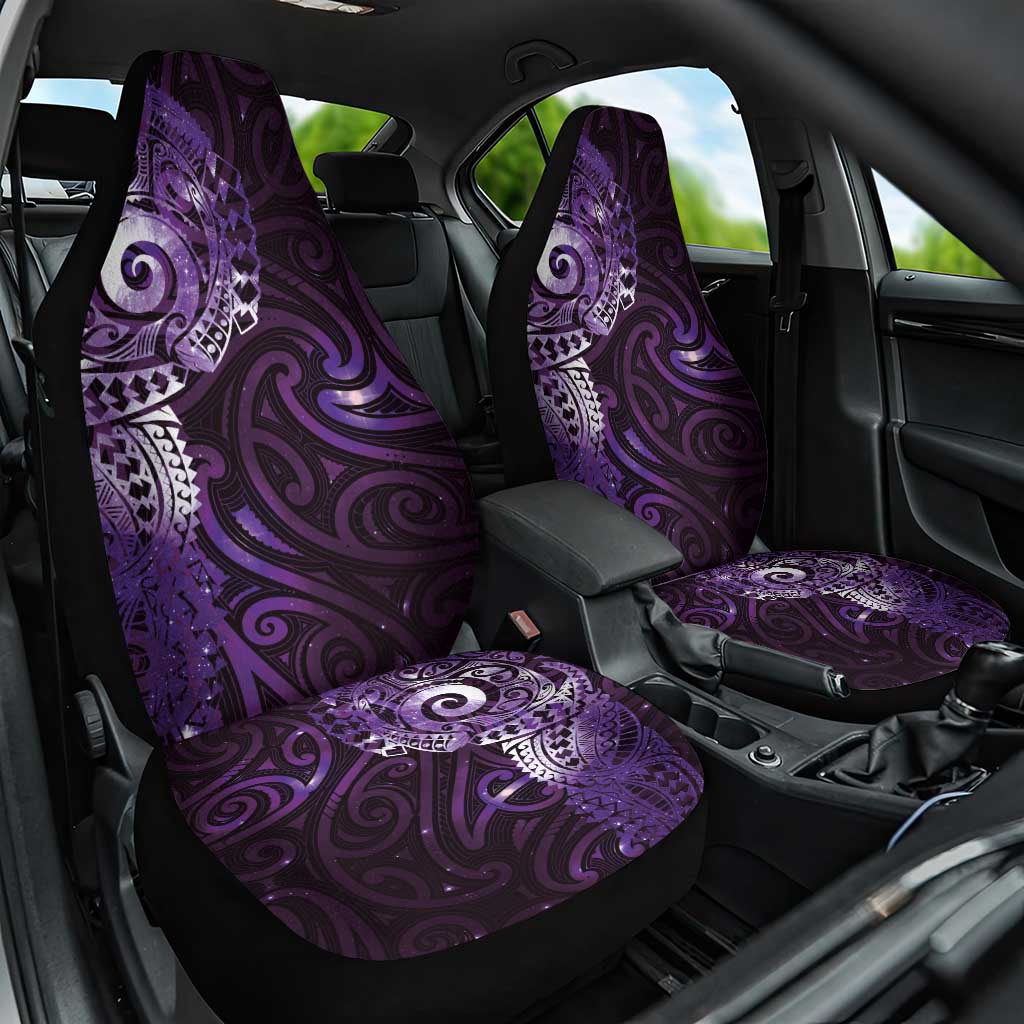 Matariki New Zealand Maori Koru Art Tattoo Car Seat Cover New Year Galaxy Purple Sky Style LT03 One Size Purple - Polynesian Pride