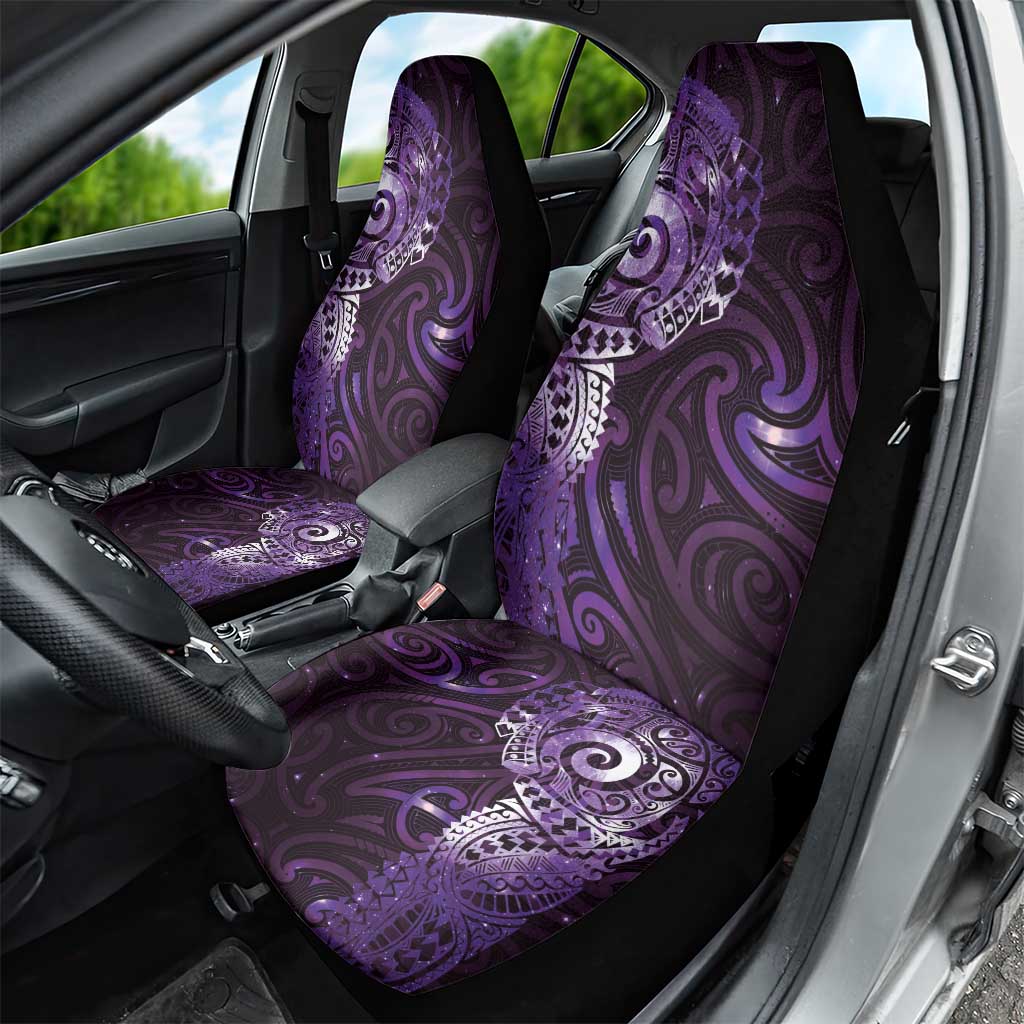 Matariki New Zealand Maori Koru Art Tattoo Car Seat Cover New Year Galaxy Purple Sky Style LT03 - Polynesian Pride