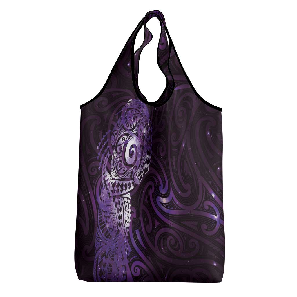 Matariki New Zealand Maori Koru Art Tattoo Grocery Bag New Year Galaxy Purple Sky Style LT03 - Polynesian Pride