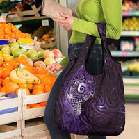 Matariki New Zealand Maori Koru Art Tattoo Grocery Bag New Year Galaxy Purple Sky Style LT03 - Polynesian Pride