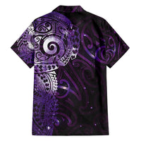 Matariki New Zealand Maori Koru Art Tattoo Hawaiian Shirt New Year Galaxy Purple Sky Style LT03 - Polynesian Pride