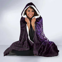 Matariki New Zealand Maori Koru Art Tattoo Hooded Blanket New Year Galaxy Purple Sky Style LT03 - Polynesian Pride