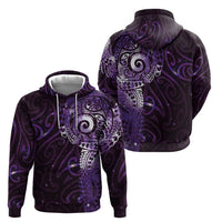 Matariki New Zealand Maori Koru Art Tattoo Hoodie New Year Galaxy Purple Sky Style LT03 - Polynesian Pride