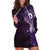 Matariki New Zealand Maori Koru Art Tattoo Hoodie Dress New Year Galaxy Purple Sky Style