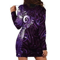 Matariki New Zealand Maori Koru Art Tattoo Hoodie Dress New Year Galaxy Purple Sky Style LT03 - Polynesian Pride