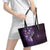 Matariki New Zealand Maori Koru Art Tattoo Leather Tote Bag New Year Galaxy Purple Sky Style