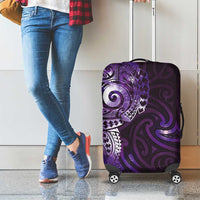 Matariki New Zealand Maori Koru Art Tattoo Luggage Cover New Year Galaxy Purple Sky Style LT03 - Polynesian Pride