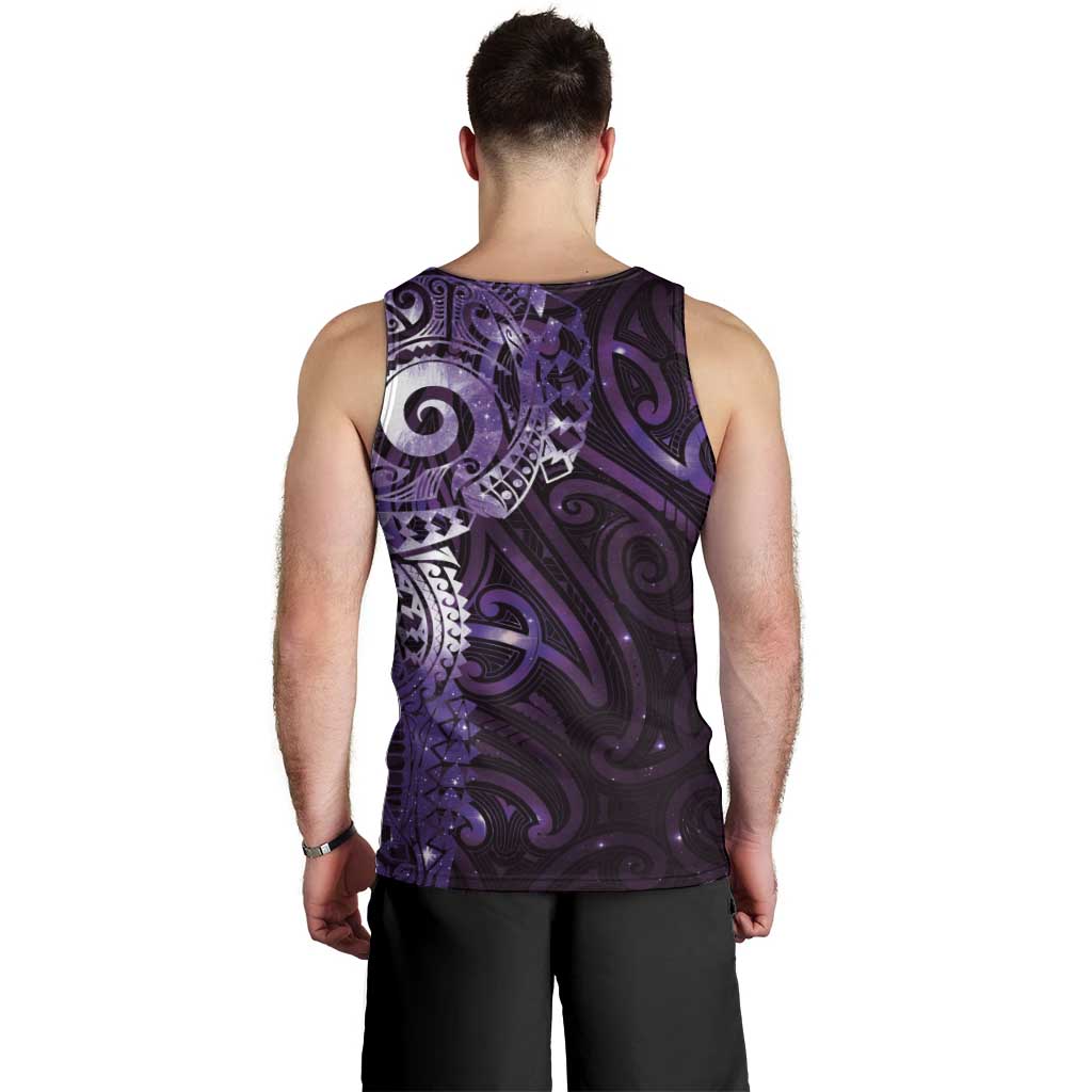 Matariki New Zealand Maori Koru Art Tattoo Men Tank Top New Year Galaxy Purple Sky Style LT03 - Polynesian Pride